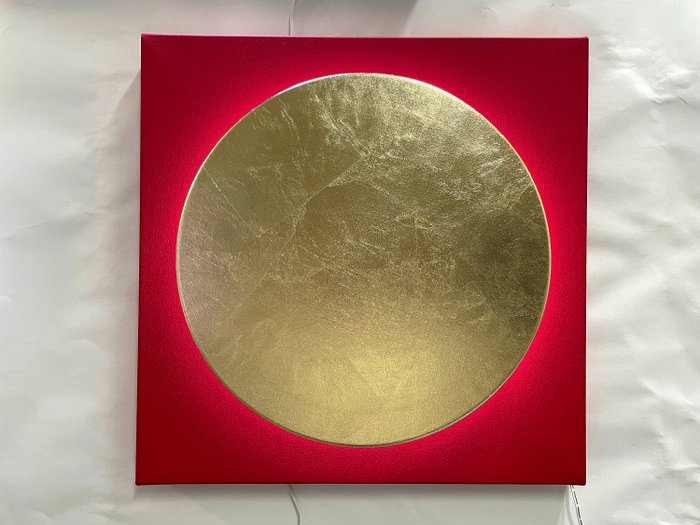 Bruno Bani - Eclisse totale 40 x 40 Foglia oro