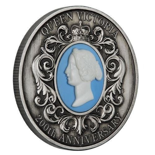 Australien. 2 Dollars 2019 - 200th Anniversary of Queen Victoria - Antique Finish - with Cameo Insert - 2 Oz