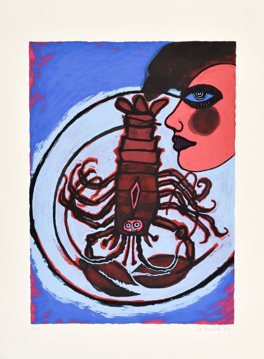 Preview of the first image of Corneille (1922-2010) - Femme et Homard.