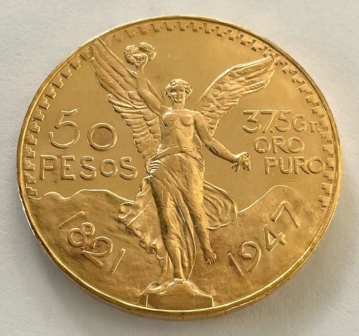 Mexique. 50 Pesos 1947 Centenario