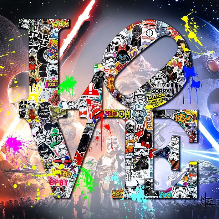 PLM-Art - Love Star Wars Pop Art
