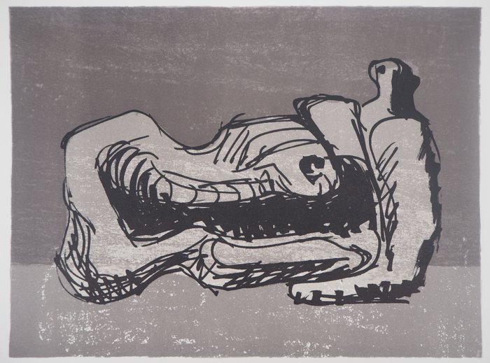 Henry Moore (1831-1895) - Nu allongé