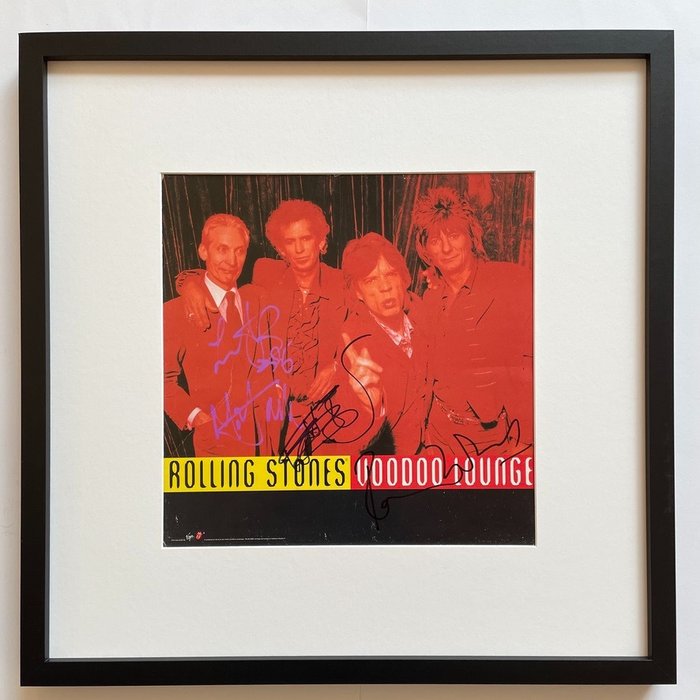 The Rolling Stones - Rare Promo Print - Hand Signed by Mick Jagger, Keith Richards, Charlie Watts and Ronnie Wood - Signierte Memorabilien (Originale Autogramme) - 1994/1994