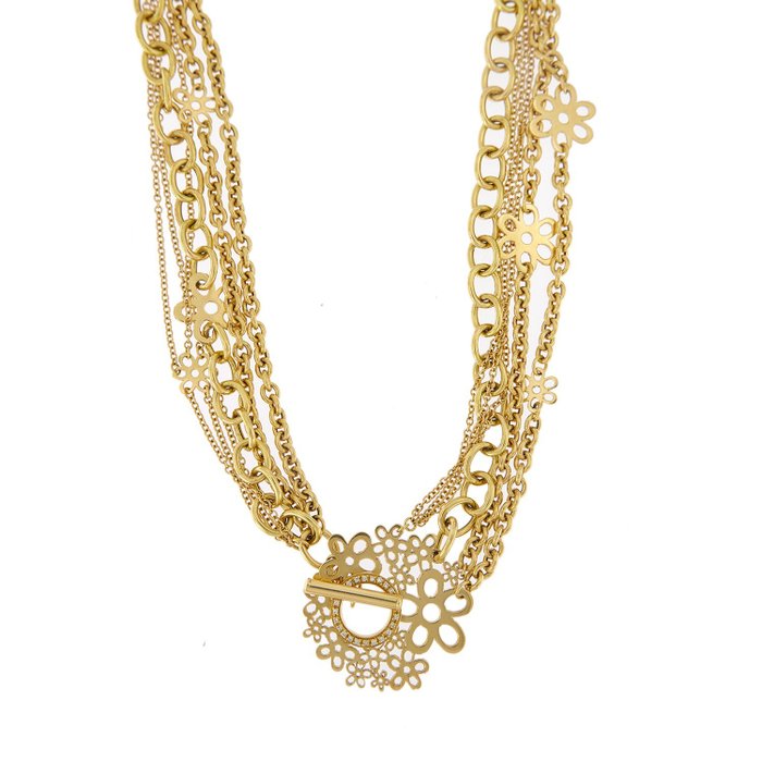 Image 3 of 18 kt. Yellow gold - Necklace - 0.24 ct Diamonds