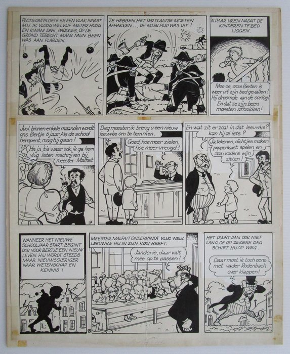 Nys, Jef - Originele pagina (p.6) - Berten Rodenbach - De wonderknape van Vlaanderen - (1957)