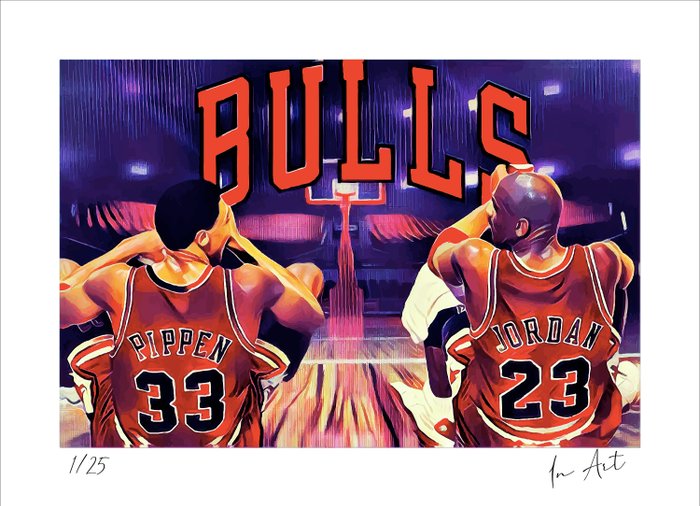Chicago Bulls - Pallacanestro NBA - Michael Jordan e Scottie Pippen - 2021 - giclèe