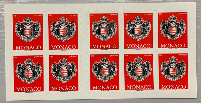 Monaco - Extremely rare crest, red ‘TVP’ (permanent value) stamp with “Phil@poste 2019” date stamp, in - Yvert non répertorié