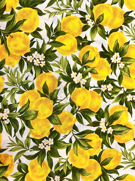 prachtige realistische stof in "Siciliaanse stijl" met citroenen - Textiel  - 280 cm - 250 cm