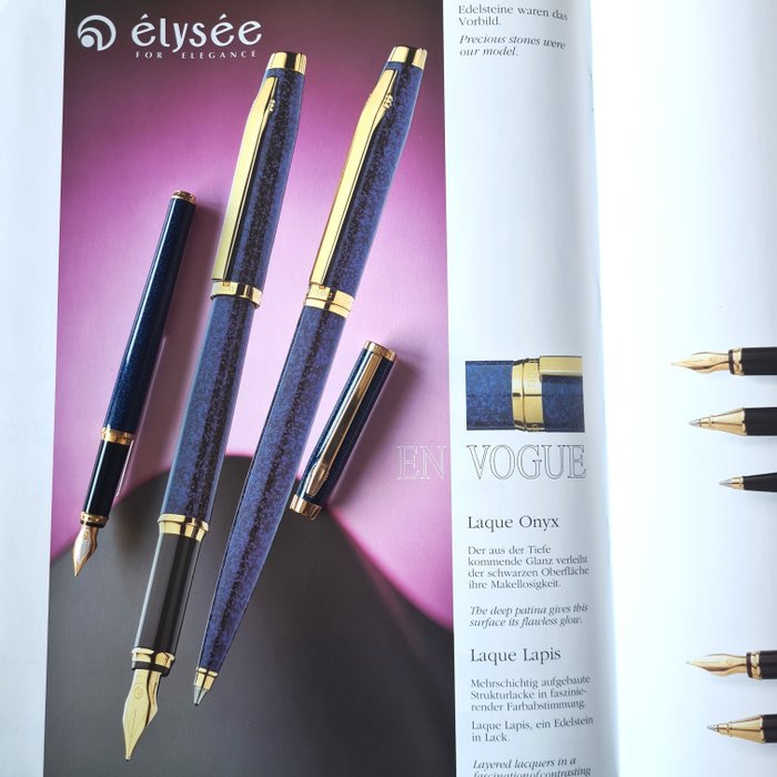 Elysee - En Vogue Laque Lapis 18k solid gold nib (EF) - Fountain pen