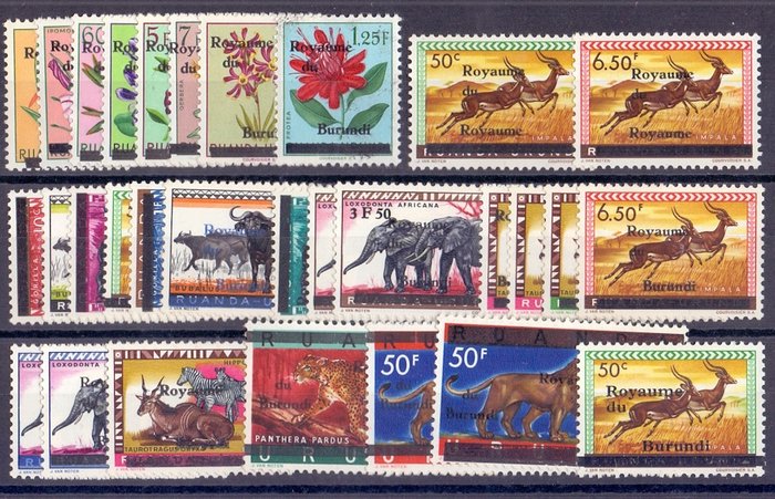 Image 3 of Burundi 1962/1963 - Complete years with regular and imperforate stamps, blocks and two printing err