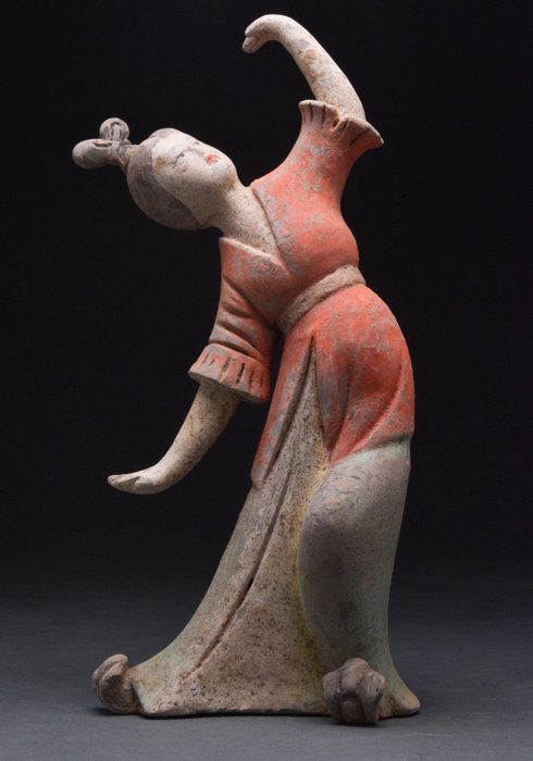 Chinese Tang Dynasty Terracotta Dancing Lady