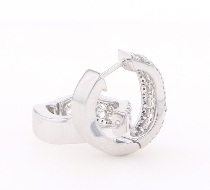 Image 2 of 14 kt. White gold - Earrings - 0.35 ct Diamond