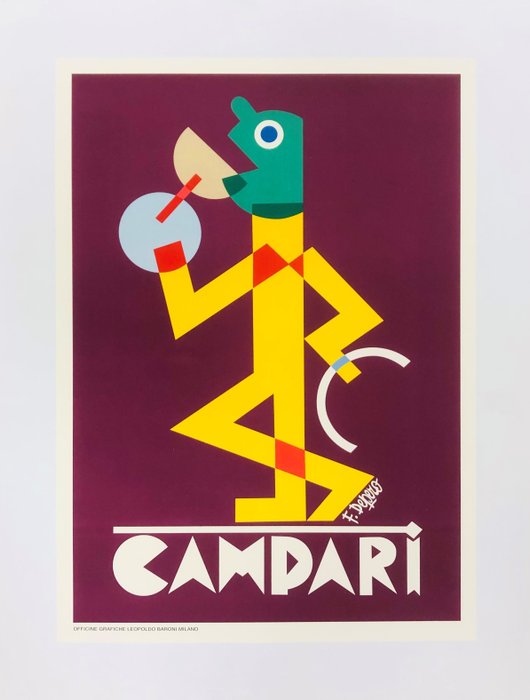 Fortunato Depero (after) - Campari - (linen backed on canvas) - 1970s