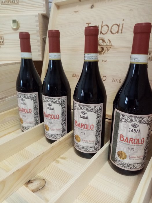 2016 Tabai, Limited Edition - Barolo - 4 Flasker  (0,75 l)