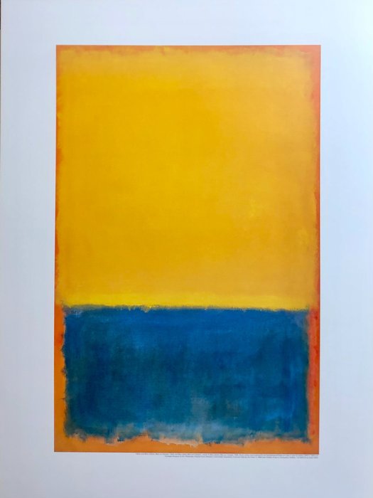 Mark Rothko (after) - Yellow and Blue (on Orange) - anii `90
