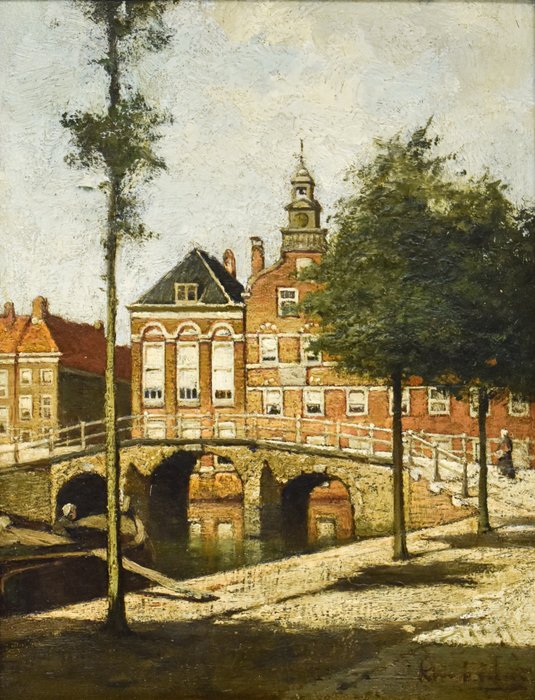 J.C. Karel Klinkenberg (1852-1924) - Stadsgezicht Den Haag