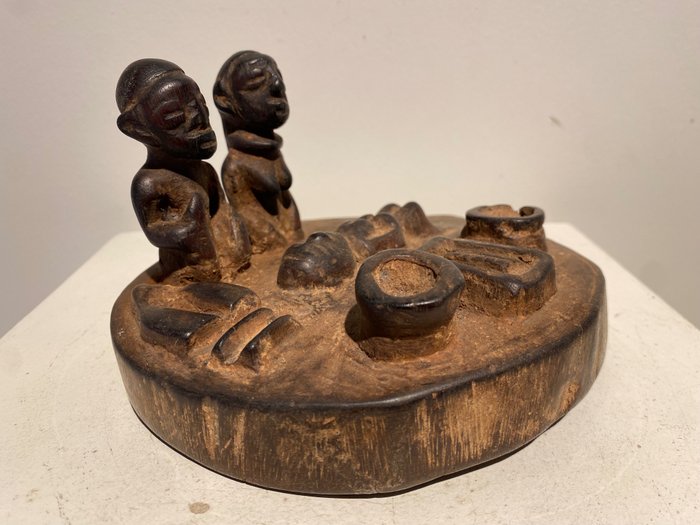 Proverb box lid - Kongo - 25cm (1) - Wood - Bakongo - Congo 