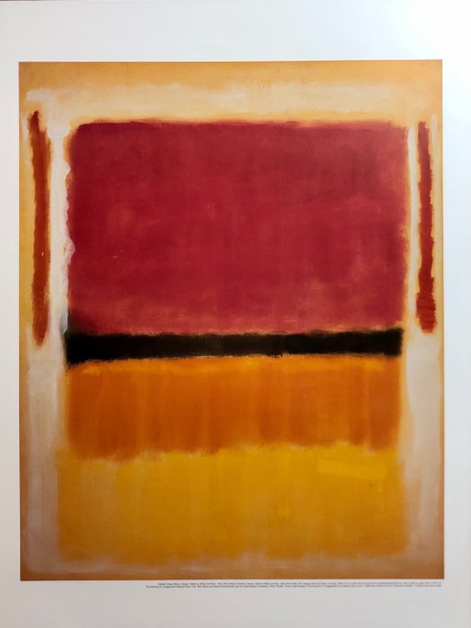 after Mark Rothko - Untitled (Violet, Black, Orange, Yellow on White and Red) - anii `90