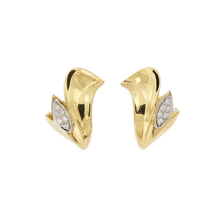 Image 3 of Damiani - 18 kt. White gold, Yellow gold - Earrings - 0.36 ct