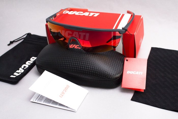Sunglasses - Ducati - DUCATI DA5025 932 139 mm Men Grey Shield Sunglasses