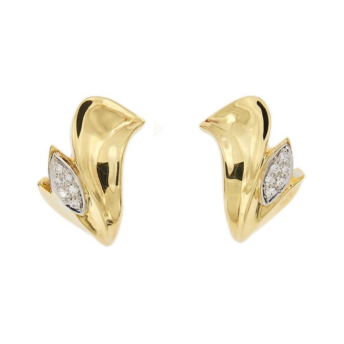 Preview of the first image of Damiani - 18 kt. White gold, Yellow gold - Earrings - 0.36 ct.