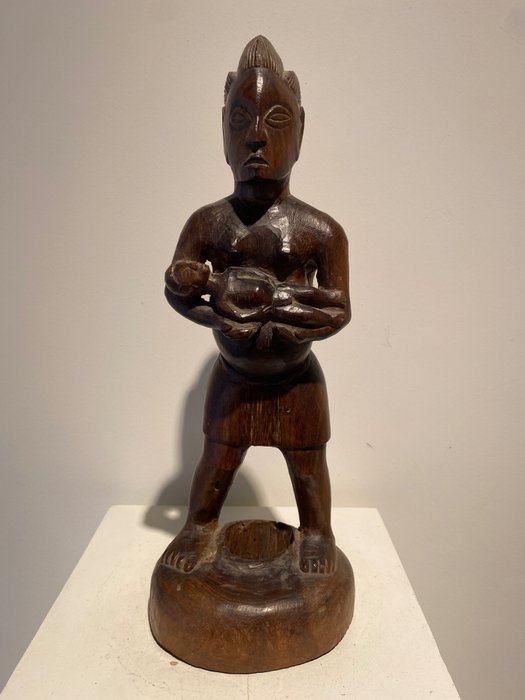 Statue(s) (1) - Wood - Chokwe - Congo 