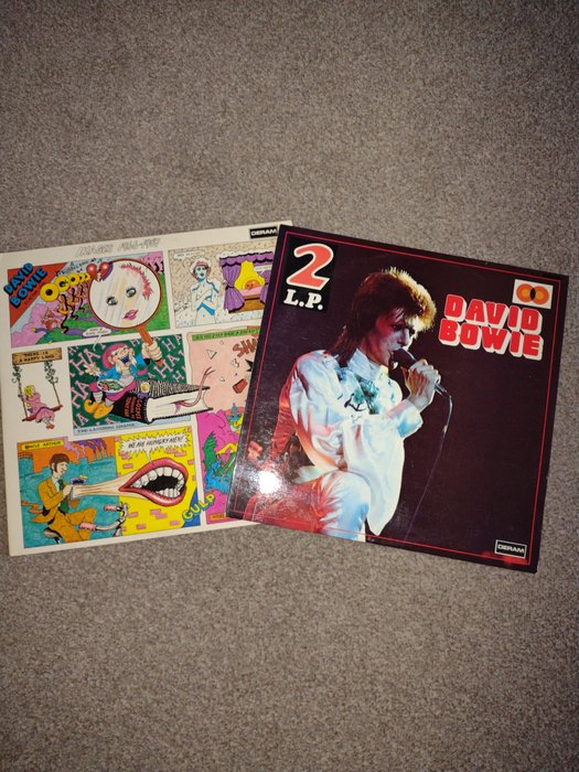 David Bowie - "Images 1966 - 1967" + "David Bowie Compilation Double Album" - Différents titres - 2xLP Album (double album) - Pressages divers (voir description) - 1973/1973
