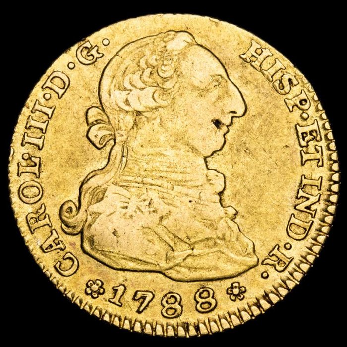 Spain. Carlos III (1759-1788). 2 Escudos 1788 M - Madrid.