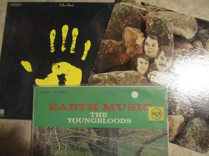 Yellow Hand, The Youngbloods, Stone Country - 3x  Folk Rock Psychedelic Rock - LP's - 1967/1970