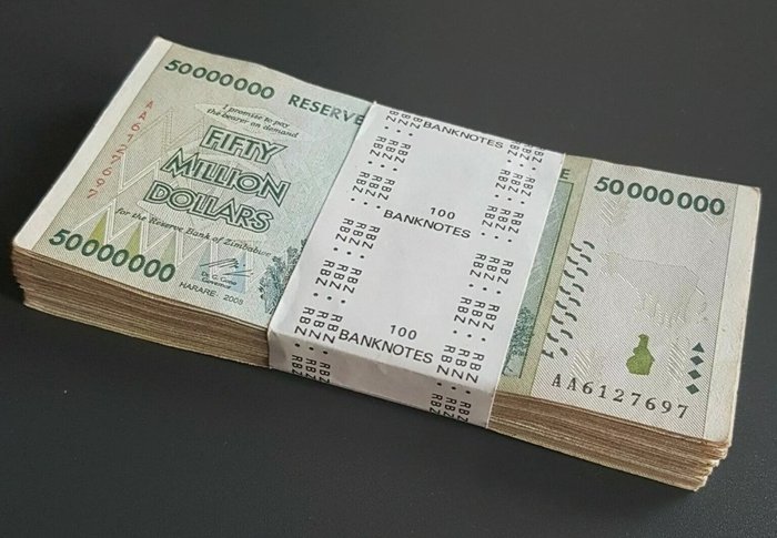 Zimbabue. - 100 x 50 Million Dollar - Pick 79