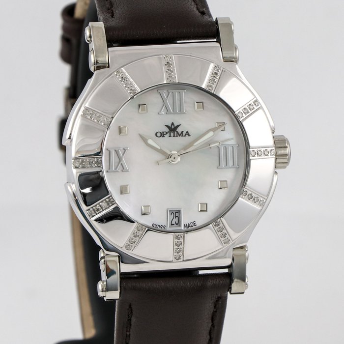 Preview of the first image of Optima - Swiss Diamond - OSL300-SL-D-7 - "NO RESERVE PRICE" - Women - 2011-present.