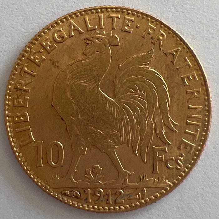 France. Third Republic (1870-1940). 10 Francs 1912 Marianne