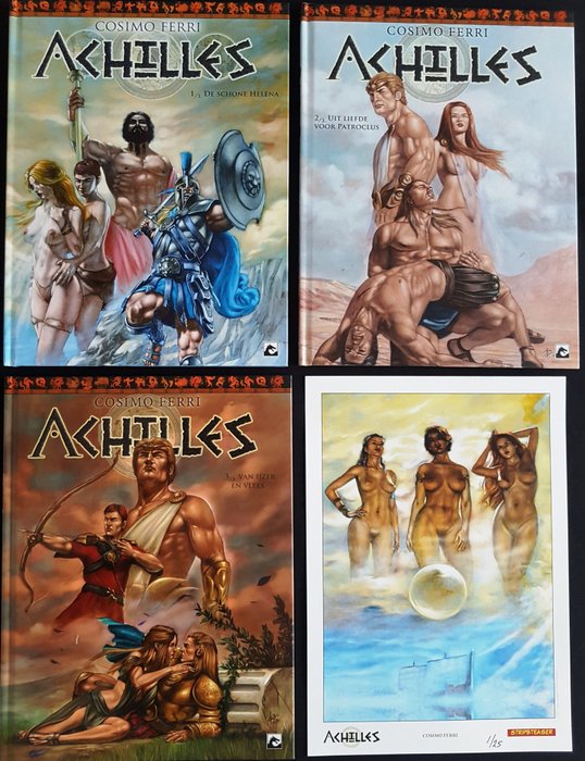 Achilles 1 t/m 3 - Collectorspack Complete reeks - met stofomslag en gelimiteerde exclusieve art-print - 4 Complete series - Πρώτη έκδοση - 2021/2021