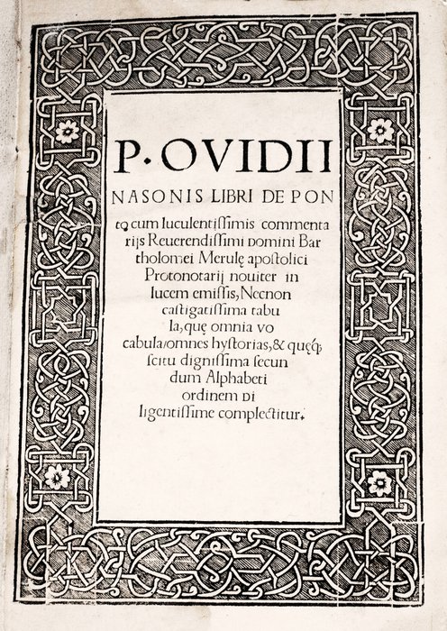 Ovidio - Publii Ovidii Nasonis libri de Ponto - 1526