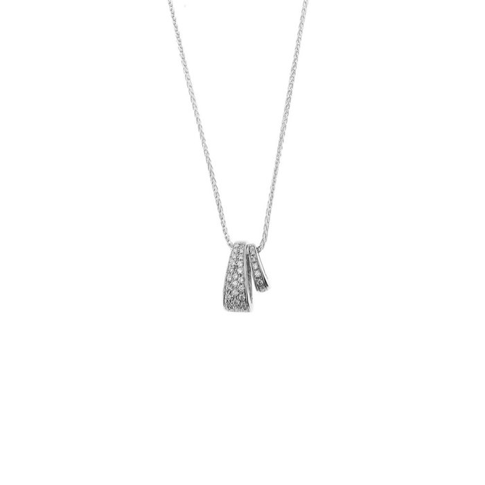 Image 2 of Salvini - 18 kt. White gold - Necklace with pendant - 0.40 ct