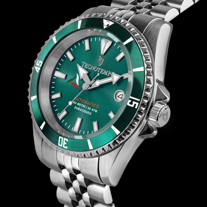 Image 2 of Tecnotempo - Diver 350 Meters WR "Special Italian Limited Edition" - TT.350A.VV (Green) - Men - 202