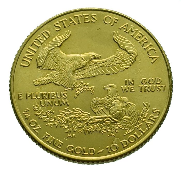 United States. 10 Dollars 1998 - American Eagle 1/4 Oz.