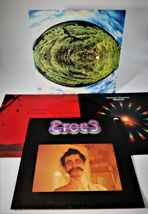 Mike Oldfield & Michael Garrison & Eroc - 3 Albums - Hergest Ridge and 2 more - Différents titres - LP's - Premier pressage - 1974/1981
