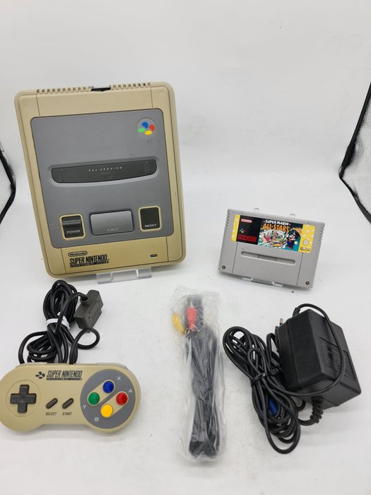 1 Nintendo Super Nintendo SNES NES Console+RARE Mario all stars complete with original Controller and power - Console (1)