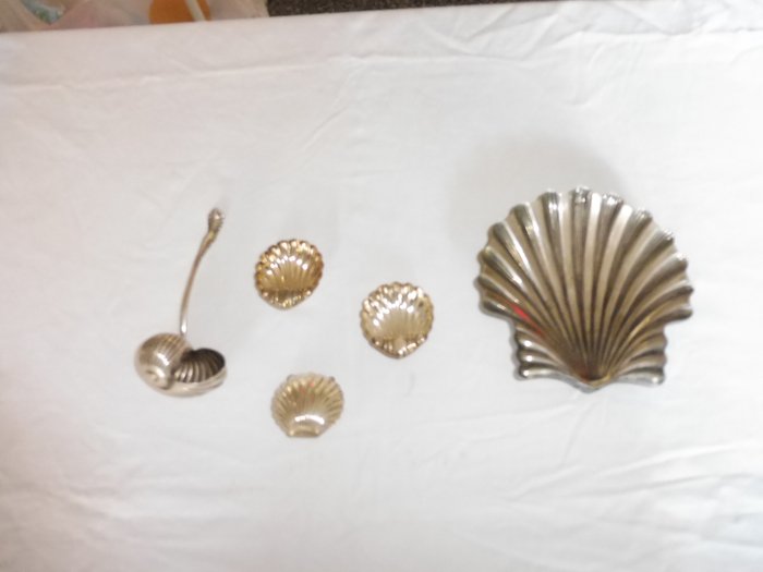 Spoon vase, 珠寶盒, 萬向輪, 橄欖湯匙 (5) - .800 銀 - 義大利 - 20世紀中葉
