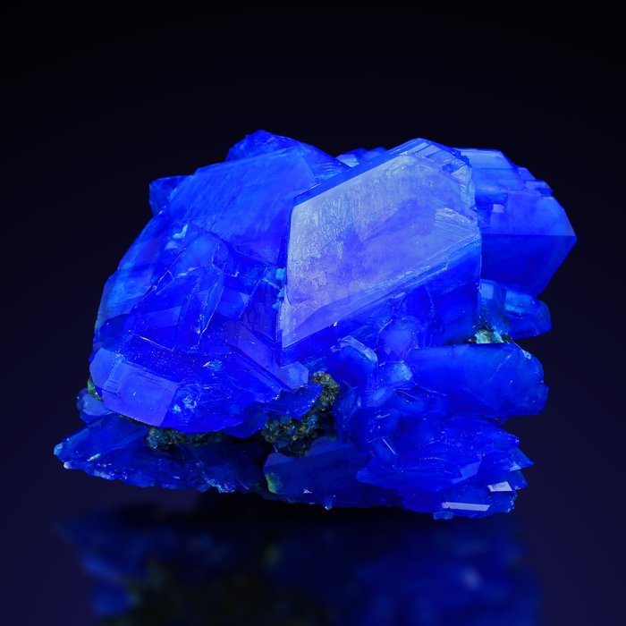 Wunderschöner CHALCANTHIT aus Polen Kristall auf Muttergestein - Höhe: 13 cm - Breite: 15 cm- 620 g - (1)