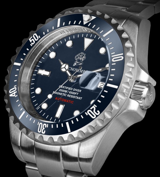 Preview of the first image of Tecnotempo - Diver Sub 200 ATM WR "Limited Edition Diving Helmet" - TT.2000.CPB - Men - 2022.