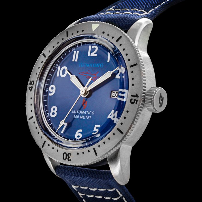 Preview of the first image of Tecnotempo - Automatic Limited Edition Fighter Pilot - TT.100.AAB (Blue) - Men - 2022.