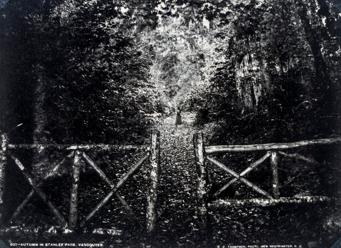 Stephen Joseph Thompson (1864-1929) - 1898 - (2x) Autumn in Stanley Park + Mountain Creek Bridge, 1890s