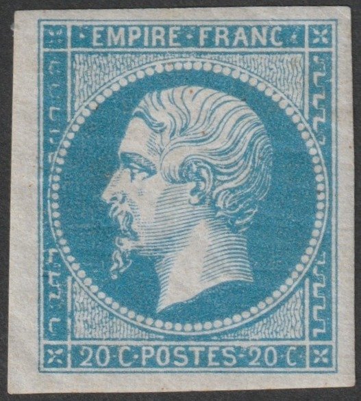 Frankreich 1854 - Napoléon III, empire Franc. - Yvert 14A Type 1