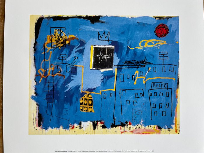 Jean-Michel Basquiat - after (1960-1988), Untitled,1981, licensed by Artestar New York, Printed in U.K.