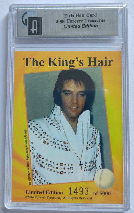 Elvis Presley - Global Authentication Inc. - Forever Treasures 2006 - Customized kaart Elvis Presley The King's Hair - 2006