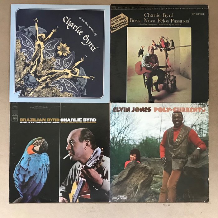Charlie Byrd & Elvin Jones - Brazilian Jazz & Post Bop - Diverse titels - LP's - Stereo - 1962/1985