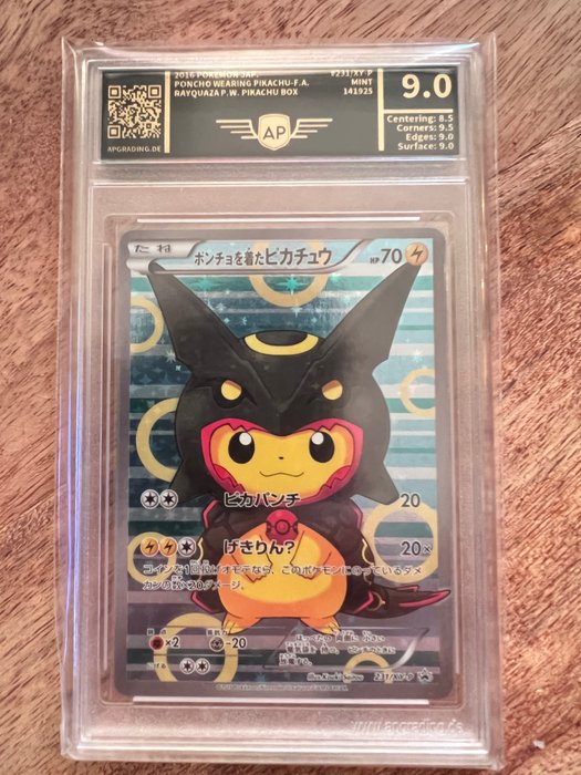 The Pokémon Company - Graded Card Poncho wearing Pikachu Rayquaza - 2016