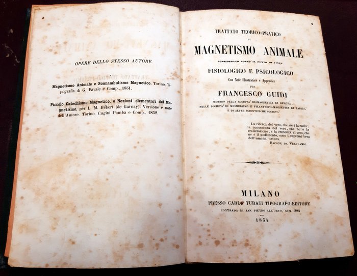 Francesco Guidi - Trattato teorico-pratico di magnetismo animale - 1854